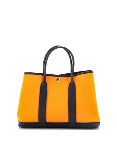 Pre-owned Pre-owned Hermes  Hermes 30 Garden Party Tote Toile And Leather