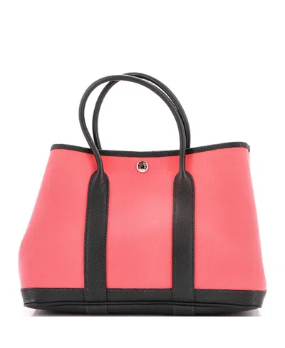 Pre-owned Pre-owned Hermes  Hermes 30 Garden Party Tote Toile And Leather