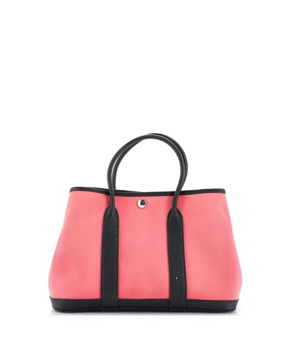 Pre-owned Pre-owned Hermes  Hermes 30 Garden Party Tote Toile And Leather