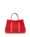 PRE-OWNED HERMES PRE-OWNED HERMES 30 GARDEN PARTY TOTE TOILE AND LEATHER