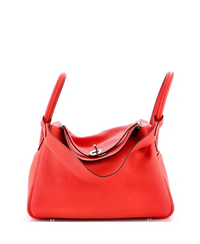 Pre-owned Pre-owned Hermes  Hermes 30 Lindy Bag Clemence In Red