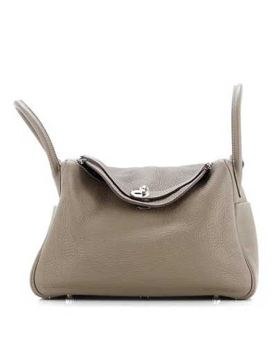 Pre-owned Pre-owned Hermes  Hermes 30 Lindy Bag Clemence In Gray