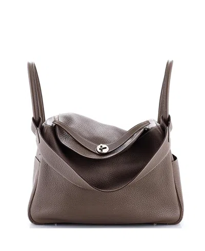 Pre-owned Pre-owned Hermes  Hermes 30 Lindy Bag Clemence In Gray