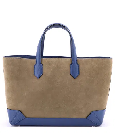 Pre-owned Pre-owned Hermes  Hermes 30 Maxibox Cabas Doblis Suede With Epsom