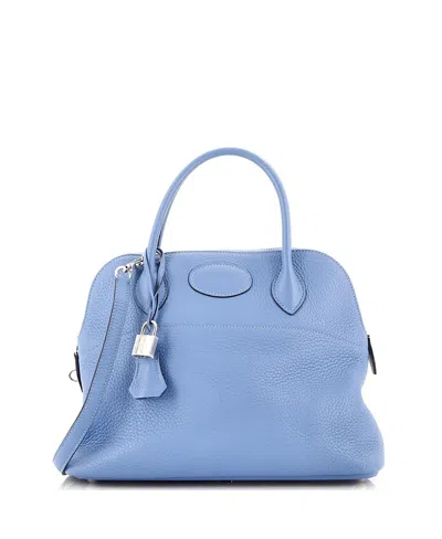 Pre-owned Pre-owned Hermes  Hermes 31 Bolide Bag Clemence In Blue
