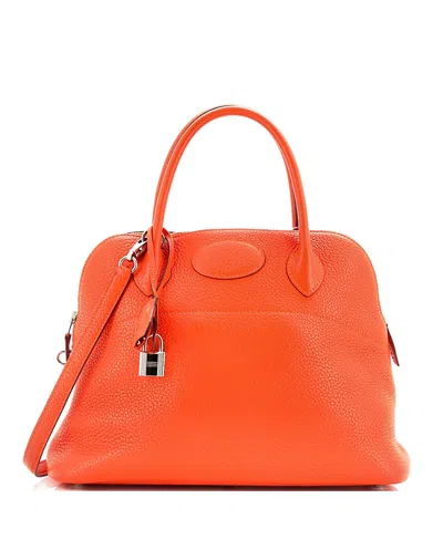 Pre-owned Hermes  Hermes 31 Bolide Bag Clemence In Orange