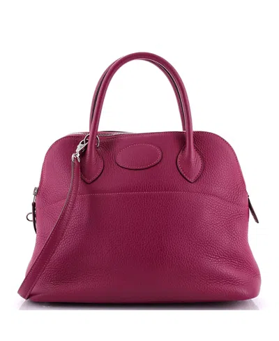 Pre-owned Hermes  Hermes 31 Bolide Bag Clemence In Pink