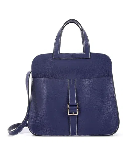 Pre-owned Pre-owned Hermes  Hermes 31 Halzan Bag Clemence In Blue