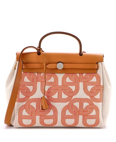 Pre-owned Pre-owned Hermes  Hermes 31 Herbag Zip Circuit 24 Vache Hunter And Leather In Neutral