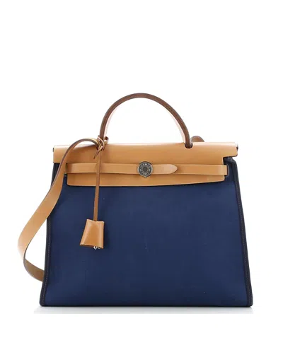 Pre-owned Pre-owned Hermes  Hermes 31 Herbag Zip Leather And Toile