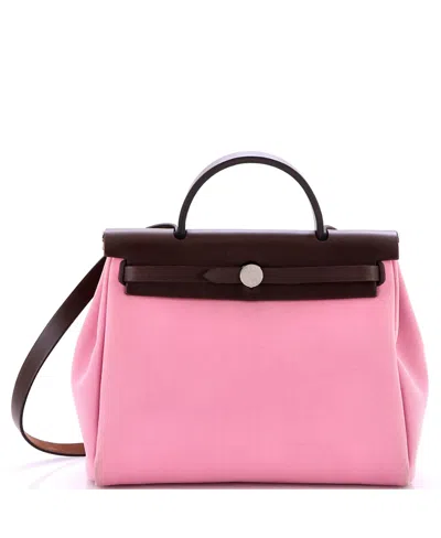 Pre-owned Pre-owned Hermes  Hermes 31 Herbag Zip Leather And Toile