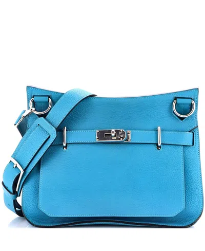 Pre-owned Pre-owned Hermes  Hermes 31 Jypsiere Bag Clemence In Blue