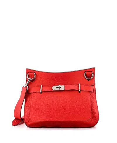Pre-owned Pre-owned Hermes  Hermes 31 Jypsiere Bag Clemence In Red