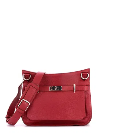 Pre-owned Pre-owned Hermes  Hermes 31 Jypsiere Bag Clemence In Red