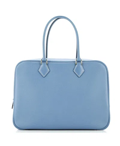 Pre-owned Pre-owned Hermes  Hermes 32 Plume Bag Veau Grain Lisse In Blue