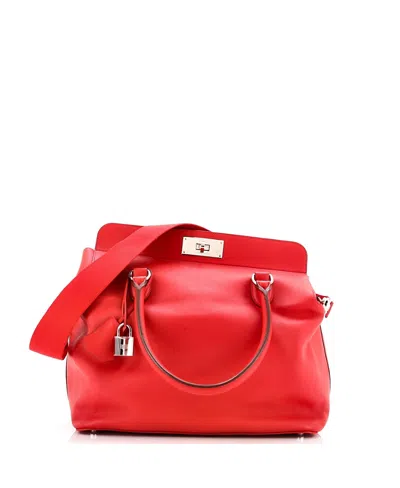 Pre-owned Pre-owned Hermes  Hermes 33 Toolbox Bag Swift In Red