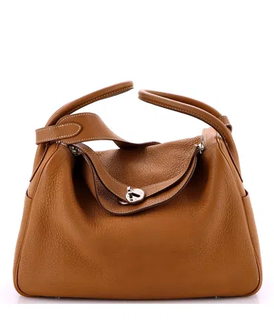 Pre-owned Pre-owned Hermes  Hermes 34 Lindy Bag Clemence In Brown