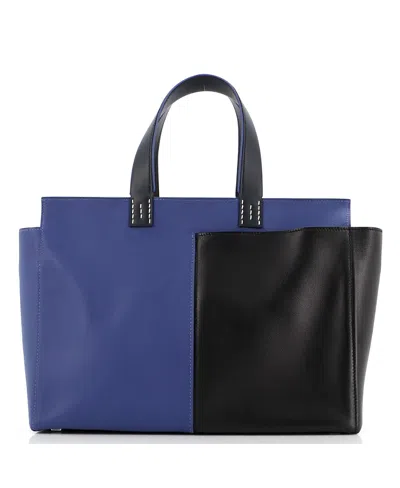 Pre-owned Pre-owned Hermes  Hermes 34 Necto Bag Evercolor In Black/ Blue
