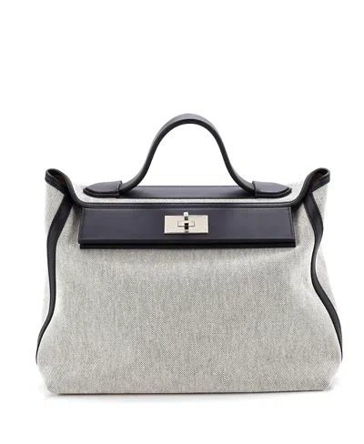 Pre-owned Pre-owned Hermes  Hermes 35 24/24 Bag Canvas And Swift