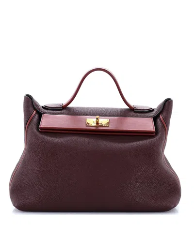 Pre-owned Pre-owned Hermes  Hermes 35 24/24 Bag Togo With Swift In Red
