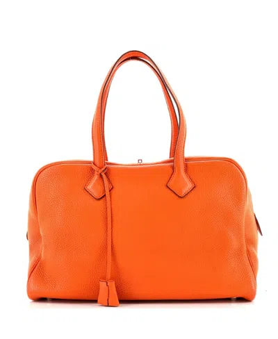 Pre-owned Pre-owned Hermes  Hermes 35 Victoria Ii Bag Clemence In Orange