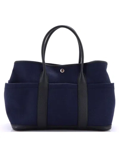Pre-owned Pre-owned Hermes  Hermes 36 Garden Party Pockets Tote Toile And Leather In Multi