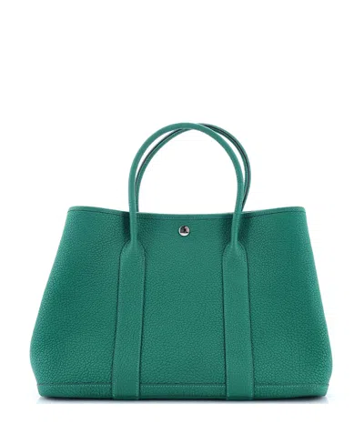 Pre-owned Pre-owned Hermes  Hermes 36 Garden Party Tote Leather In Green