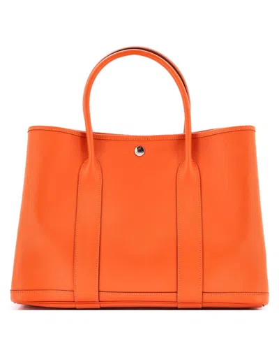 Pre-owned Pre-owned Hermes  Hermes 36 Garden Party Tote Leather In Orange