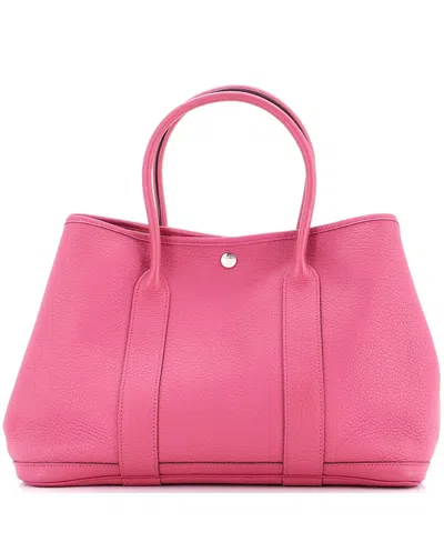 Pre-owned Pre-owned Hermes  Hermes 36 Garden Party Tote Leather In Pink