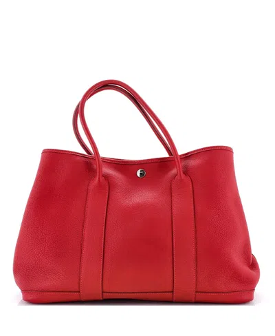 Pre-owned Pre-owned Hermes  Hermes 36 Garden Party Tote Leather In Red
