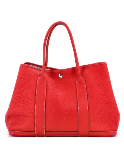 Pre-owned Pre-owned Hermes  Hermes 36 Garden Party Tote Leather In Red