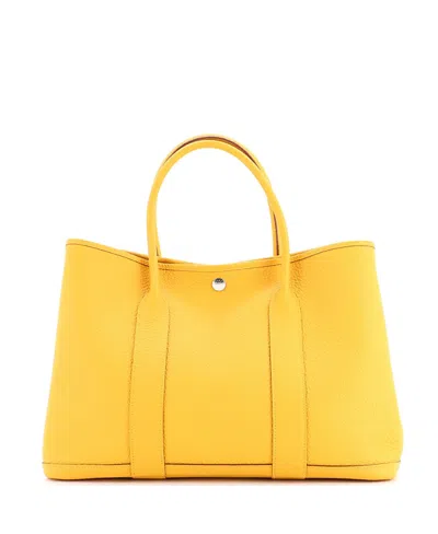 Pre-owned Pre-owned Hermes  Hermes 36 Garden Party Tote Leather In Yellow