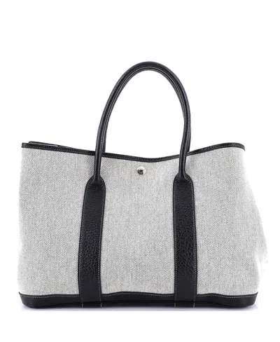 Pre-owned Pre-owned Hermes  Hermes 36 Garden Party Tote Toile And Leather