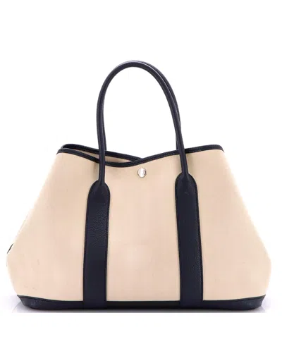 Pre-owned Pre-owned Hermes  Hermes 36 Garden Party Tote Toile And Leather