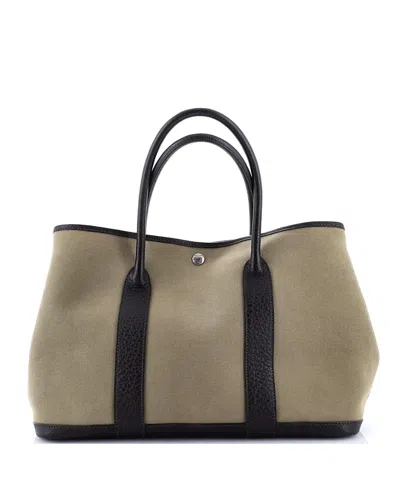 Pre-owned Pre-owned Hermes  Hermes 36 Garden Party Tote Toile And Leather In Multi