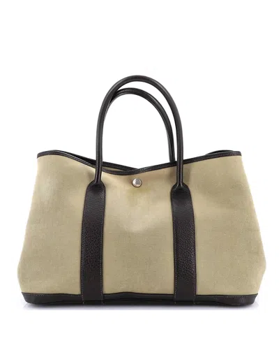 Pre-owned Pre-owned Hermes  Hermes 36 Garden Party Tote Toile And Leather In Multi