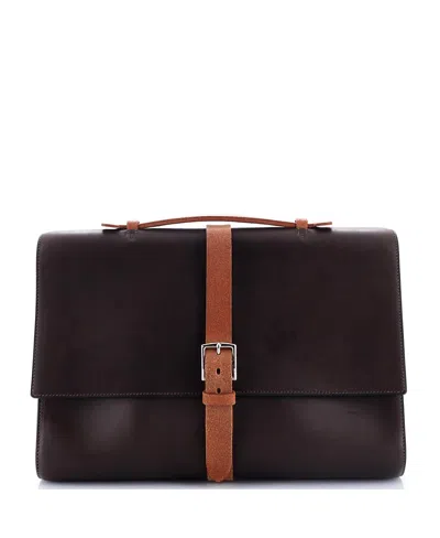 Pre-owned Pre-owned Hermes  Hermes 38 Etriviere Ii Briefcase Sombrero In Brown