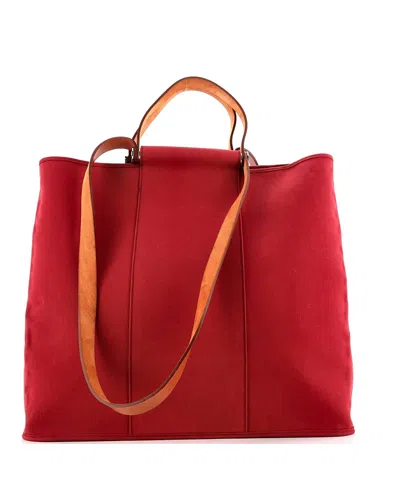 Pre-owned Pre-owned Hermes  Hermes 39 Cabag Elan Toile And Leather In Multi