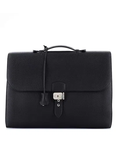 Pre-owned Pre-owned Hermes  Hermes 41 Sac A Depeches Bag Togo In Black