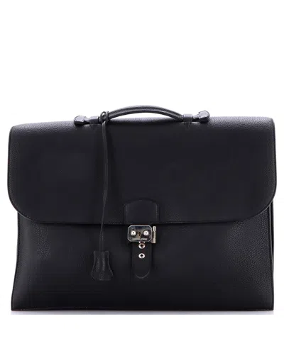 Pre-owned Pre-owned Hermes  Hermes 41 Sac A Depeches Bag Togo In Black