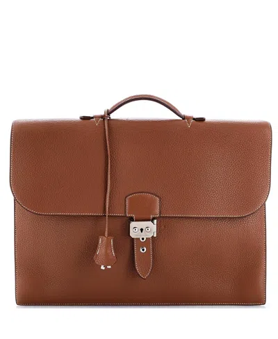 Pre-owned Pre-owned Hermes  Hermes 41 Sac A Depeches Bag Togo In Brown