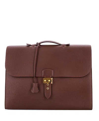 Pre-owned Pre-owned Hermes  Hermes 41 Sac A Depeches Bag Togo In Brown