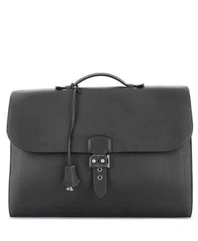 Pre-owned Pre-owned Hermes  Hermes 41 Sac A Depeches Bag Togo In Gray