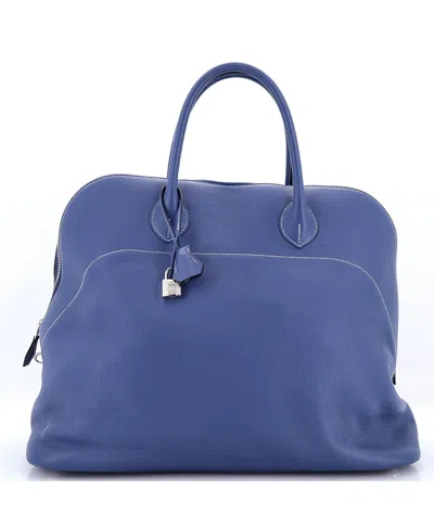 Pre-owned Pre-owned Hermes  Hermes 45 Bolide Relax Bag Evercolor In Blue