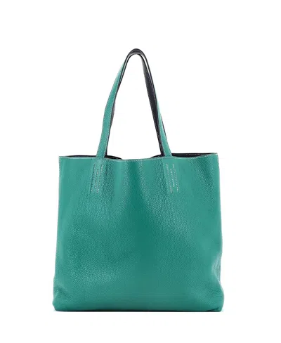 Pre-owned Pre-owned Hermes  Hermes 45 Double Sens Tote Clemence In Green