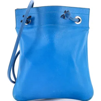 Pre-owned Hermes  Hermes Aline Bag Milo Lambskin And Swift Mini In Blue