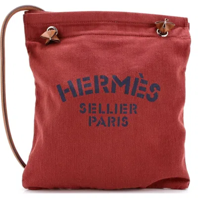Pre-owned Hermes  Hermes Aline Bag Toile Mm In Red