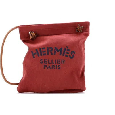 Pre-owned Hermes  Hermes Aline Bag Toile Mm In Red