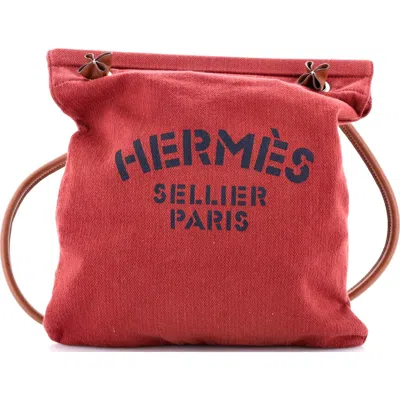 Pre-owned Hermes  Hermes Aline Bag Toile Mm In Red
