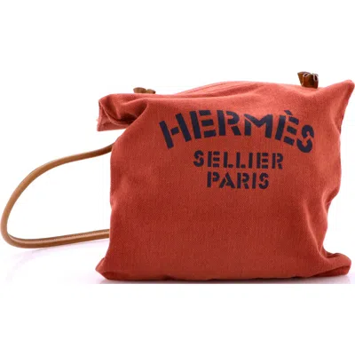 Pre-owned Hermes  Hermes Aline Bag Toile Mm In Red